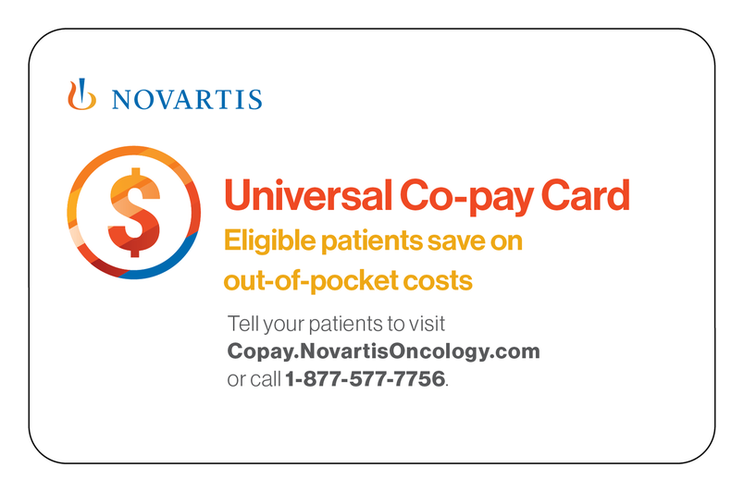 Novartis. Universal Co-Pay Card.